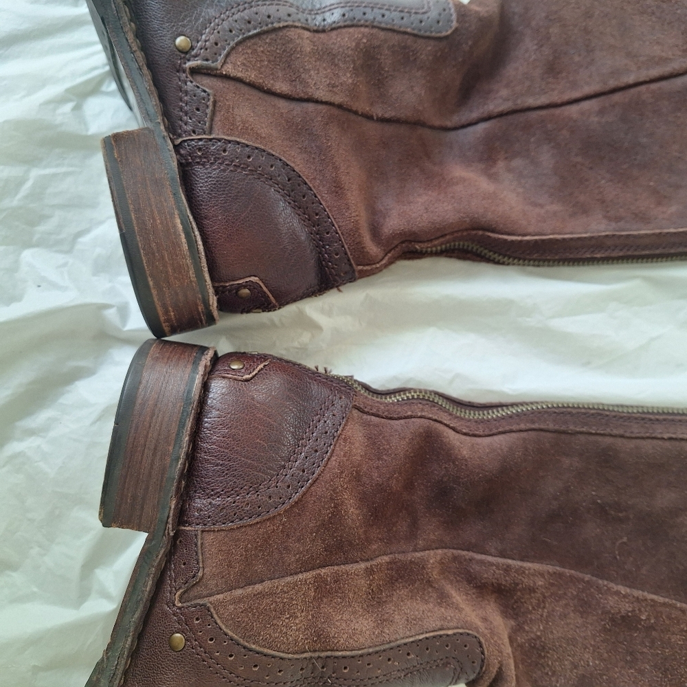 Ugg Castille Java Brown Suede Leather Riding Boot… - image 6